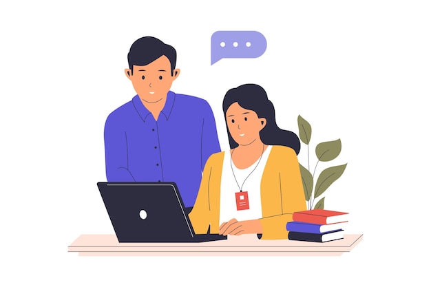 Illustration des Vektorprogramms für Praktikumsjobs
