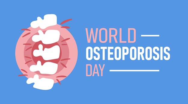 Illustration des welt-osteoporose-tag-konzepts