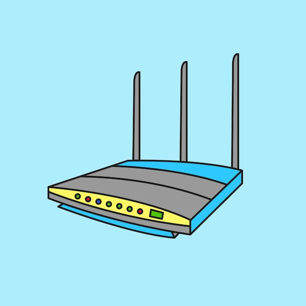 Vektor illustration des wlan-vektors des drahtlosen routers