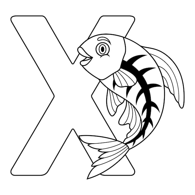 Illustration des x-buchstabens für x-ray fish