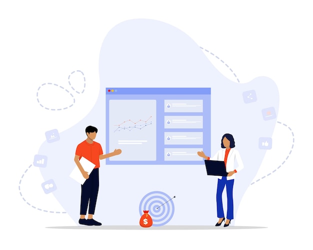 Illustration einer digitalen Marketingstrategie