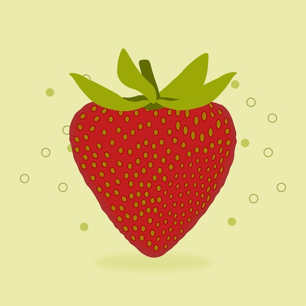 Illustration einer Erdbeer-Design-Vektorvorlage