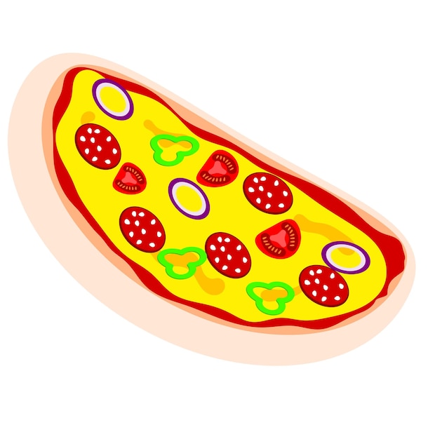 Illustration einer ganzen pizza