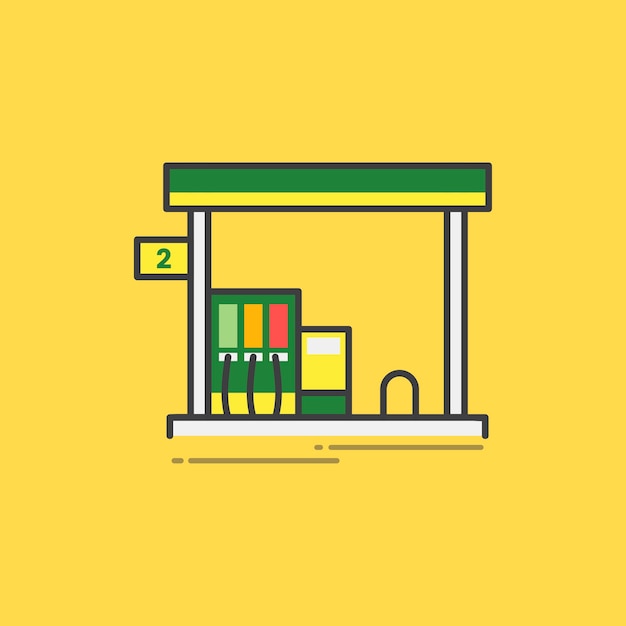 Illustration einer tankstelle