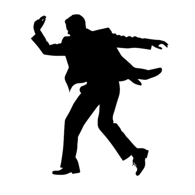 Vektor illustration einer tanzenden figur