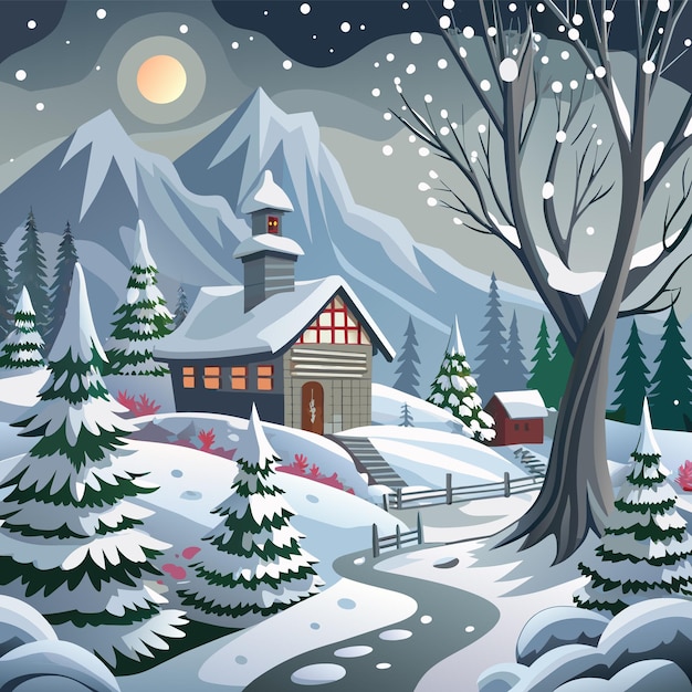 Illustration einer weinbergslandschaft