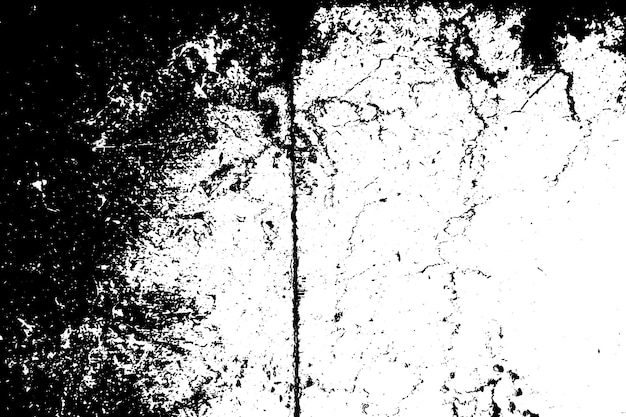 Illustration eines abstrakten monochromen hintergrunds. schwarz-weißes texturmuster mit flecken und rissen