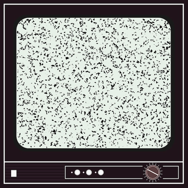 Illustration eines alten fernsehers mit rauschen für ihre kreativität