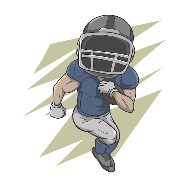 Illustration eines american-football-spielers