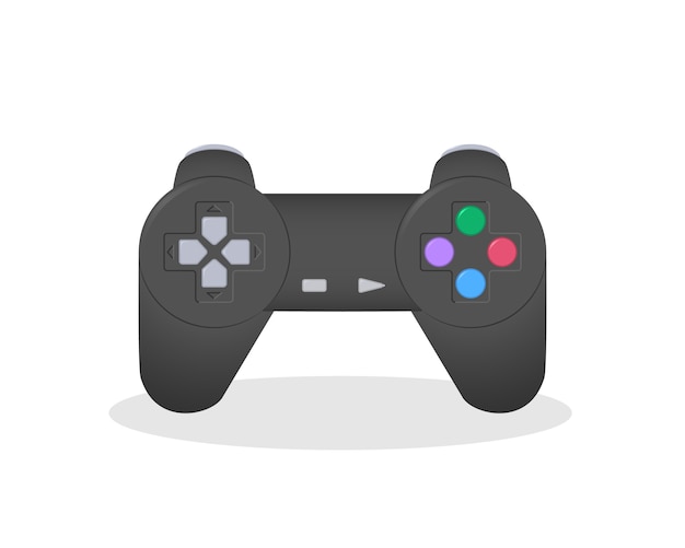 Illustration eines berühmten Spielkonsolen-Joysticks. Beliebter alter Videospiel-Manipulator.