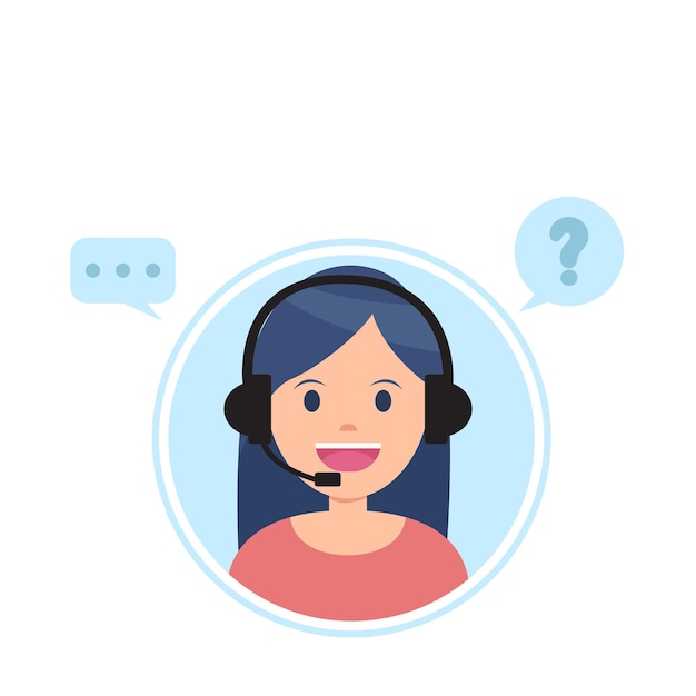 Illustration eines Callcenters