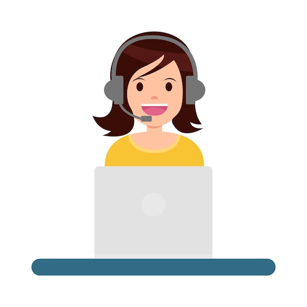 Illustration eines callcenters