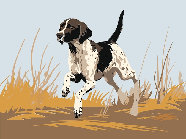 Vektor illustration eines eleganten setter-hundes