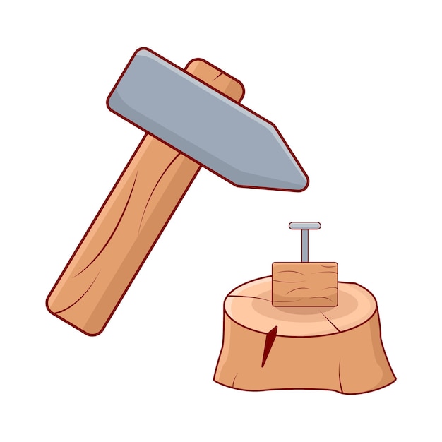 Vektor illustration eines hammers