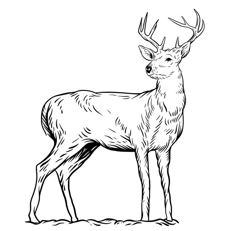 Vektor illustration eines hirschvektors
