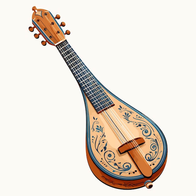 Vektor illustration eines indischen musikinstruments