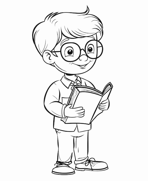 Illustration eines lehrers ein malbuchlehrer
