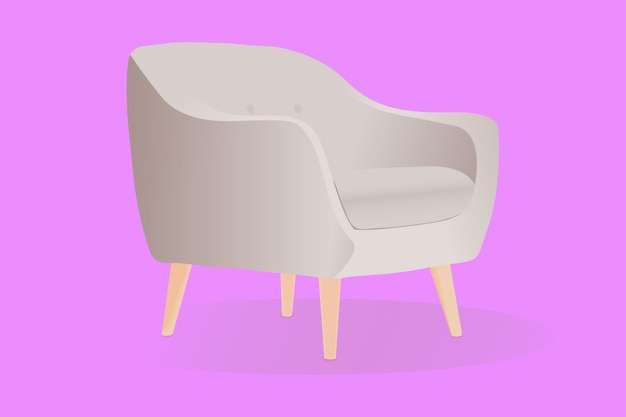 Illustration eines rosafarbenen Hintergrundes des Sofavektordesigns
