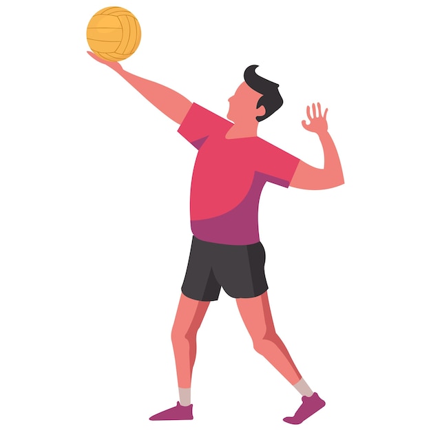 Illustration eines Volleyballspielers