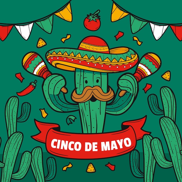 Vektor illustration für cinco de mayo-feier