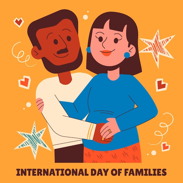 Illustration für den internationalen Tag der Familien