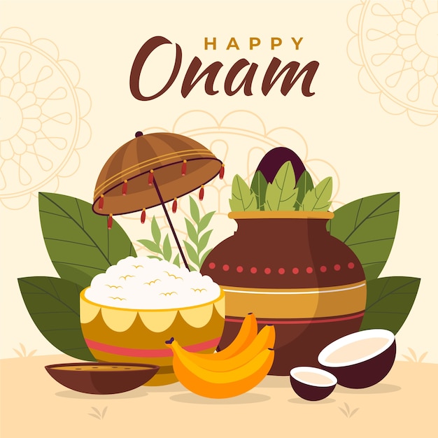 Illustration für die Onam-Hindu-Feier