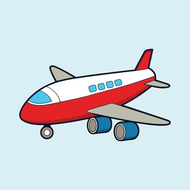 Illustration im Zeichentrickfilm-Stil von Flugzeugen