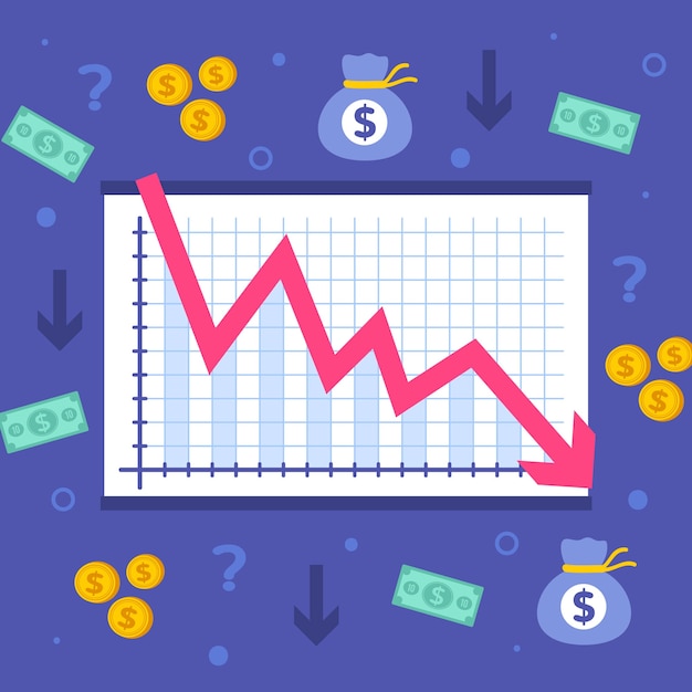 Vektor illustration insolvenzstil