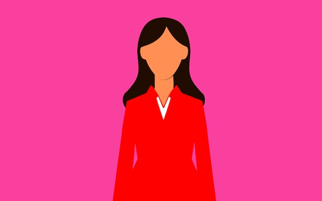 Illustration kurze frauen im minimalistischen stil