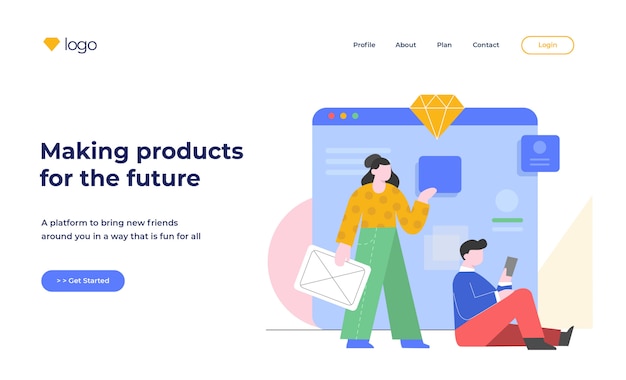 Illustration landing page