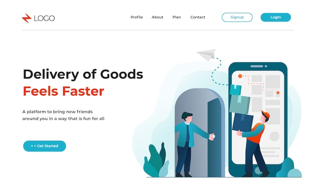 Illustration landing page