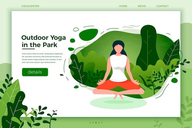 Vektor illustration mädchen in yoga lotus pose