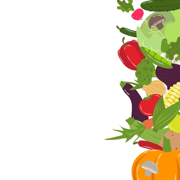 Illustration mit frischem Bauerngemüse
