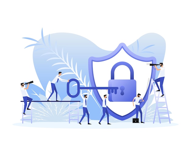 Illustration mit Schlüsselpersonen Vektorillustration Business-Banner