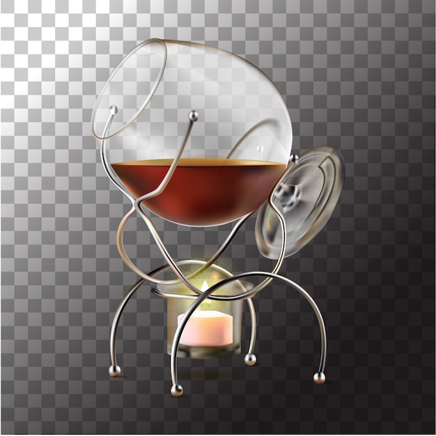 Vektor illustration realistische brandyheizung auf transparent