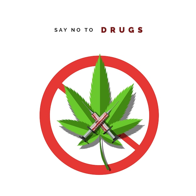 Illustration Sag Nein zu Drogen