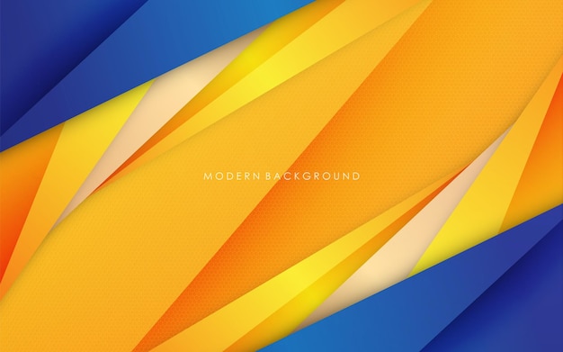 Illustration Vektorgrafik von abstrakten Hintergrund blau und gelb mit goldener Farbe überlappen Schichten modern