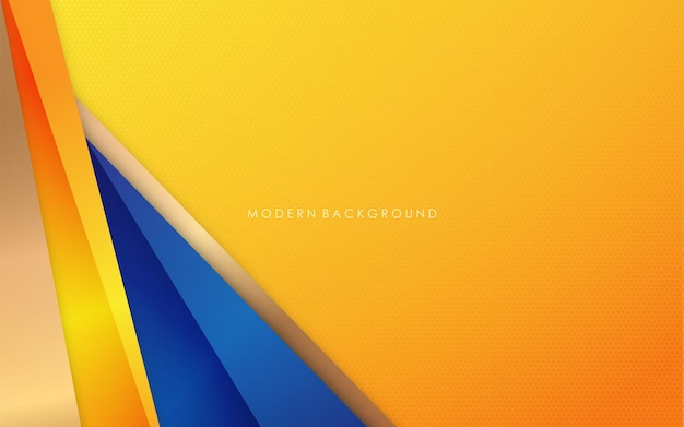 Illustration Vektorgrafik von abstrakten Hintergrund blau und gelb mit goldener Farbe überlappen Schichten modern