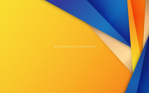 Illustration Vektorgrafik von abstrakten Hintergrund blau und gelb mit goldener Farbe überlappen Schichten modern