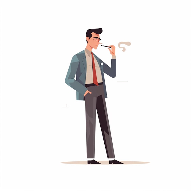 Illustration Vektorraucher Rauch Design Lebensmittel Barbecue Fleisch Kochen Icon Barbecue BBQ cha
