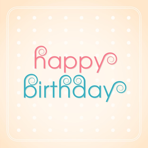 Illustration von alles Gute zum Geburtstag mit schöner Kalligraphie