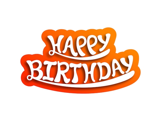 Illustration von alles Gute zum Geburtstag mit schöner Kalligraphie