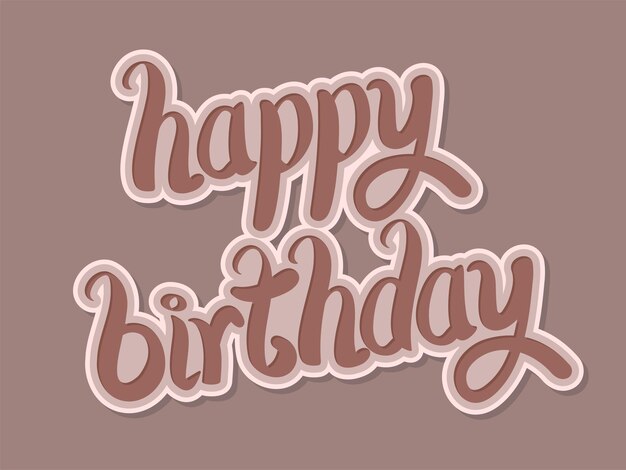Illustration von alles Gute zum Geburtstag mit schöner Kalligraphie