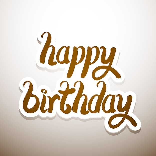 Illustration von alles Gute zum Geburtstag mit schöner Kalligraphie