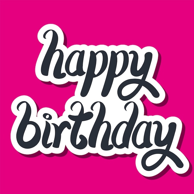 Illustration von alles Gute zum Geburtstag mit schöner Kalligraphie