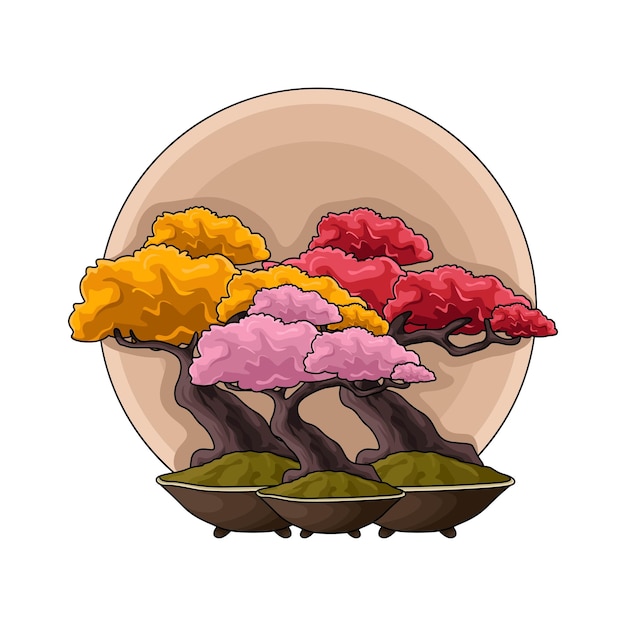 Illustration von bonsai