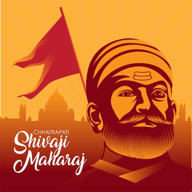 Illustration von chhatrapati shivaji maharaj jayanti mit hindi chhatrapati shivaji Kalligrafie