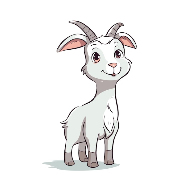 Vektor illustration von cute goat cartoon