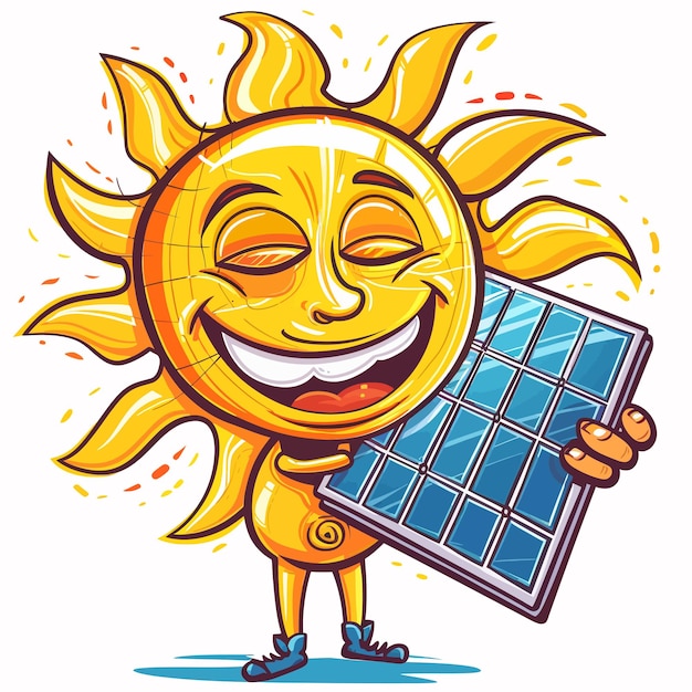 Illustration_von_der_sonne_halter_einer_solar_panel