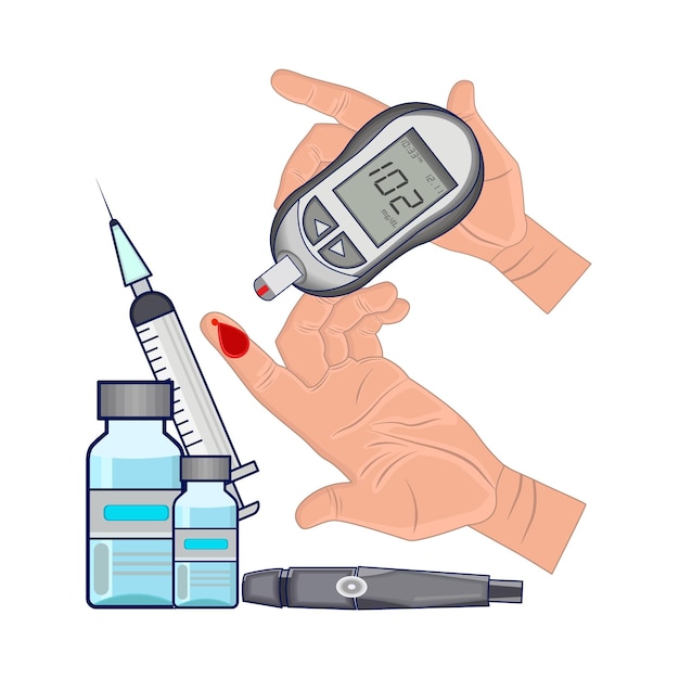 Vektor illustration von diabetes